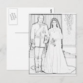 Will en Kate bruiloft Briefkaart (Voorkant / Achterkant)