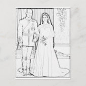 Will en Kate bruiloft Briefkaart (Voorkant)