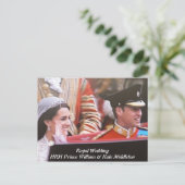 Will en Kate koninklijke bruiloft Briefkaart (Staand voorkant)