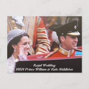 Will en Kate koninklijke bruiloft Briefkaart
