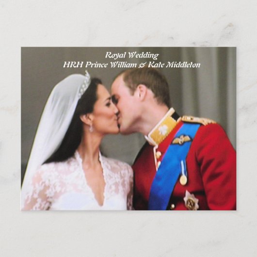 Will en Kate koninklijke bruiloft Briefkaart (Voorkant)