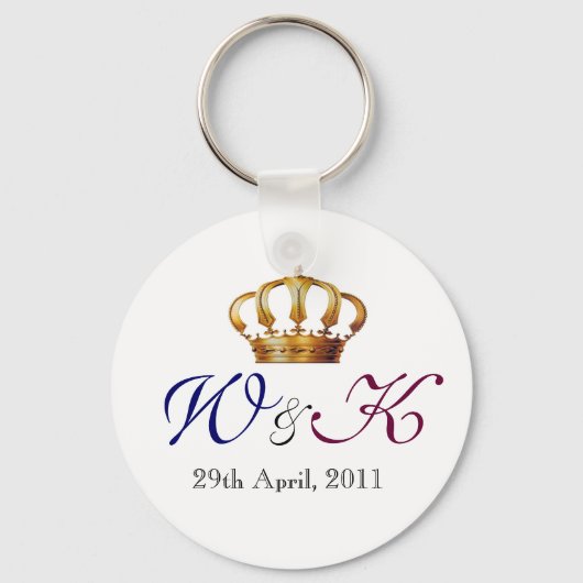 Will en Kate Monogram Keepomwille Sleutelhanger (Voorkant)