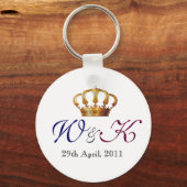 Will en Kate Monogram Keepomwille Sleutelhanger (Voorkant)