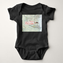 Will Fly for Food Baby Bodysuit