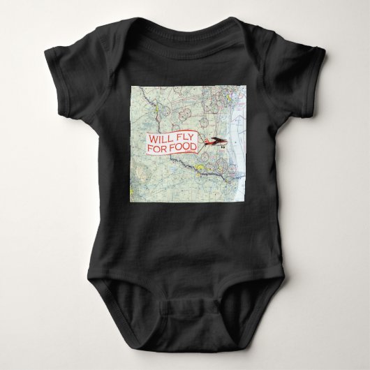 Will Fly for Food Baby Bodysuit (Voorkant)