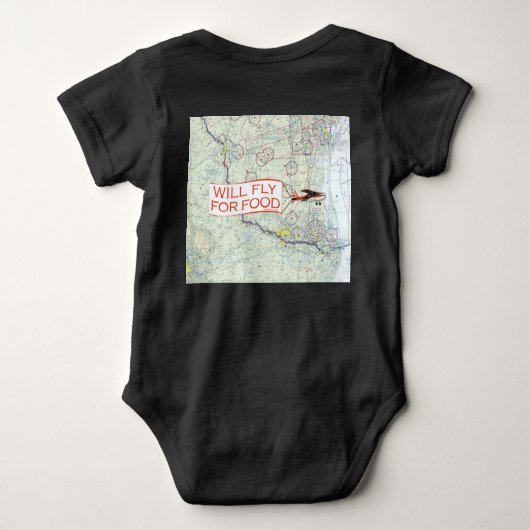 Will Fly for Food Baby Bodysuit (Achterkant)