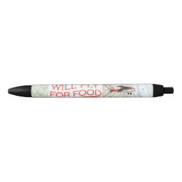 Will Fly for Food Pen (zwarte inkt)