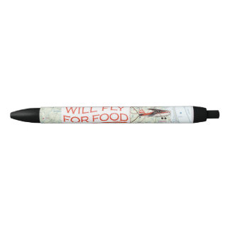 Will Fly for Food Pen (zwarte inkt)