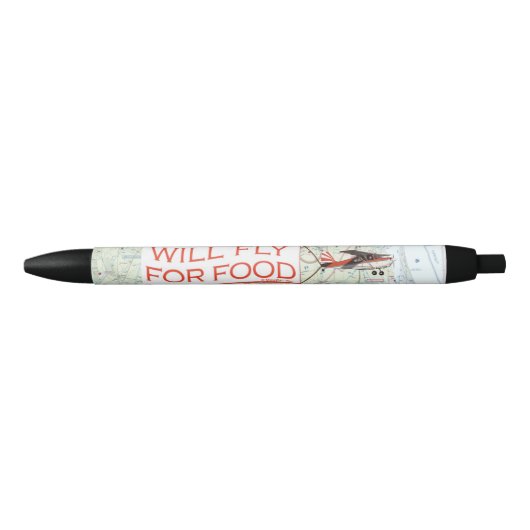 Will Fly for Food Pen (zwarte inkt) (Voorkant)