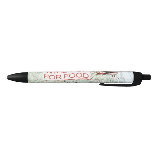 Will Fly for Food Pen (zwarte inkt) (Bodem)