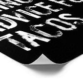 Will Give Skiing Advice For Tacos Funny Ski Coach Poster (Hoek)