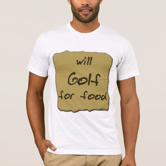 Will Golf for Food T-shirt (Voorkant)