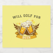 Will GOLF voor bier | aanpasbaar Etiket (Enkel label)