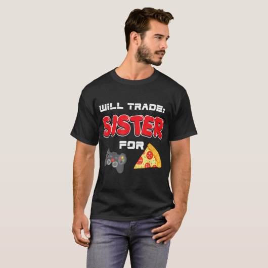 Will handelt zuster voor videogames en Pizza Broth T-shirt (Voorkant volledig)