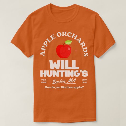 Will Huntings appelboomgaarden EST 1997 T-shirt (Design voorkant)