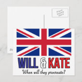 Will & Kate Briefkaart (Voorkant / Achterkant)