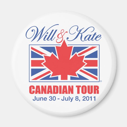 WILL & KATE CANADIAN TOUR MAGNEET (Voorkant)