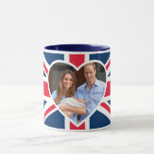 Will, Kate, Prince George - Britse vlag Mok (Midden)