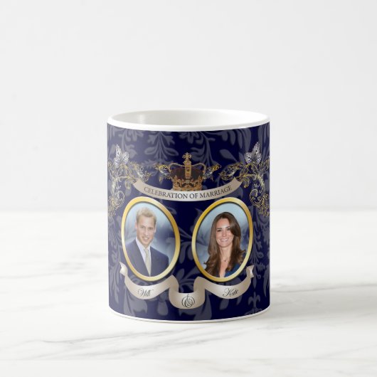 WILL+KATE WEDDING MEMORBILIA/DIY COLOR KOFFIEMOK (Center)