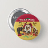 Will Kevans badge 1 Ronde Button 5,7 Cm (Voorkant /achterkant)