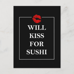 Will Kus voor Sushi Origineel Ontwerp van de Gift  Briefkaart