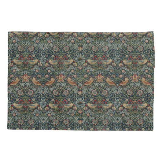 Will Morris Reversible Pimpernel Strawberry Thief Kussensloop (Achterkant-Links)