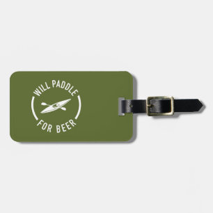 Will Paddle for beer Bagagelabel