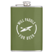 Will Paddle for beer Heupfles (Voorkant)