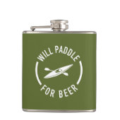 Will Paddle for beer Heupfles (Voorkant)