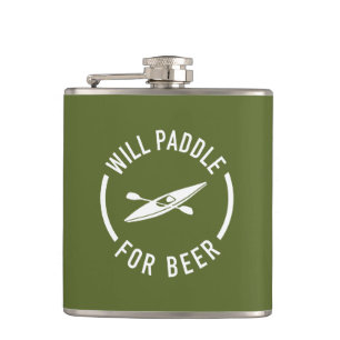 Will Paddle for beer Heupfles