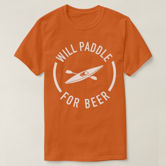 Will Paddle for beer T-shirt (Design voorkant)