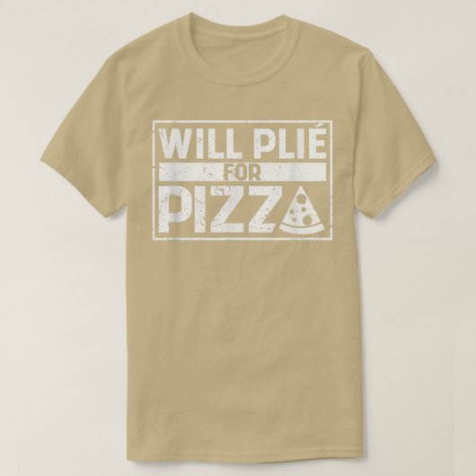 Will plie voor Pizza Funny Ballet danserend Italia T-shirt (Design voorkant)