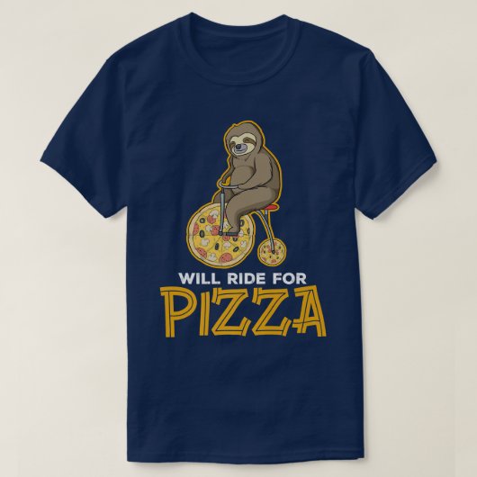 Will Ride for Pizza 36075975 T-shirt (Design voorkant)