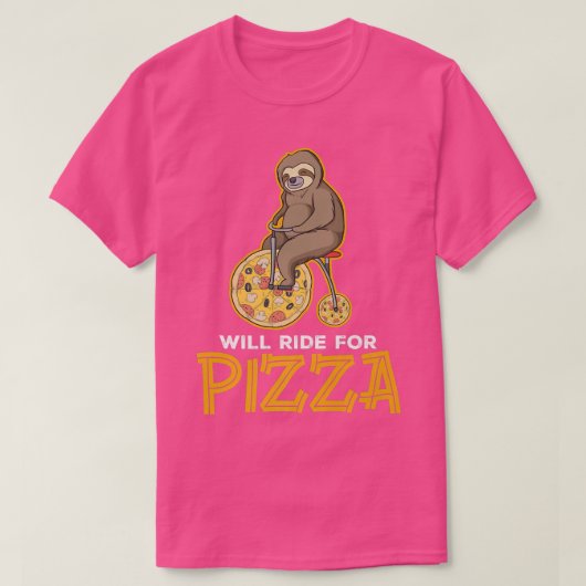 Will Ride for Pizza T-shirt (Design voorkant)
