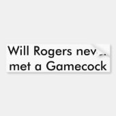 Will Rogers Bumpersticker (Voorkant)