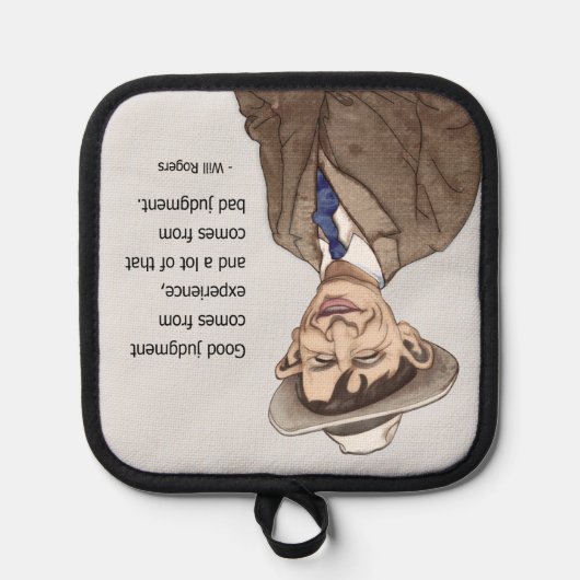 Will Rogers citeert Pot Holders Pannenlap (Voorkant)