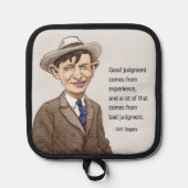 Will Rogers citeert Pot Holders Pannenlap (Voorkant)