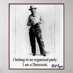"Will Rogers - Democraat" Poster