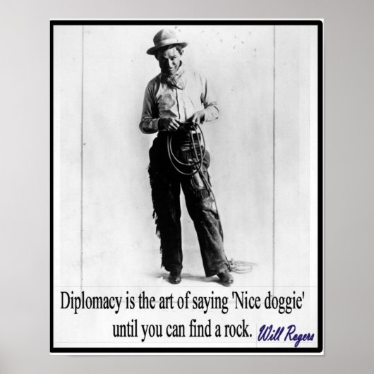 Will Rogers - Diplomacy Poster (Voorkant)