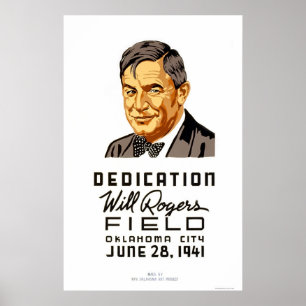 Will Rogers Field 1941 WPA Poster