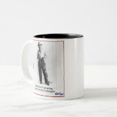 "Will Rogers - Government" Tweekleurige Koffiemok (Voorkant links)