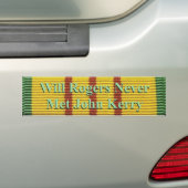 Will Rogers heeft John Kerry nooit ontmoet Bumpersticker (Op auto)