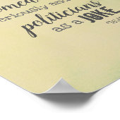 Will Rogers humor citeert poster over politiek (Hoek)