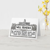 Will Rogers over dood en belastingen Kaart (Gele Bloem)