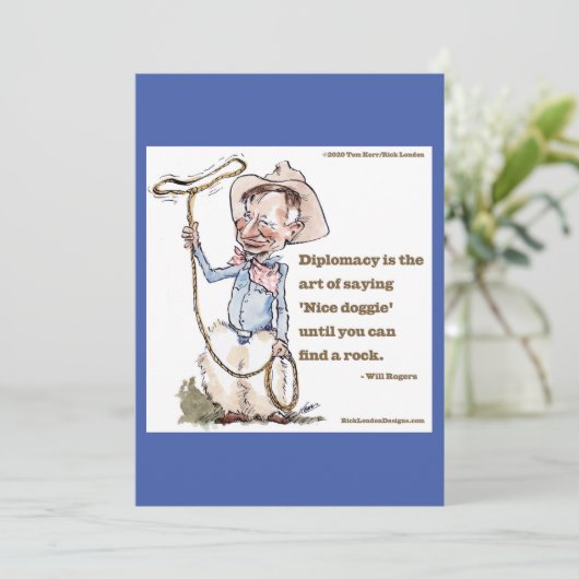 Will Rogers & Quote (Staand voorkant)