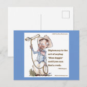 Will Rogers & Quote Ansichtkaart Briefkaart (Voorkant / Achterkant)