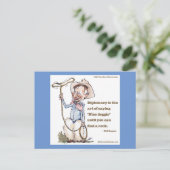 Will Rogers & Quote Briefkaart (Staand voorkant)