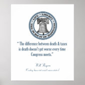 Will Rogers Quote (Dood & Belastingen) Poster (Voorkant)