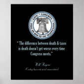 Will Rogers Quote (Dood & Belastingen) Poster (Voorkant)