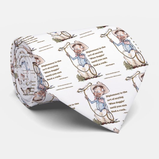 Will Rogers & Quote Stropdas (Opgerold)